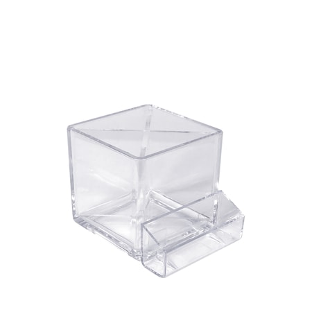 Azar Displays 4" Cube Pencil Holder W/ Divider & Business Card Pocket, PK2 556356